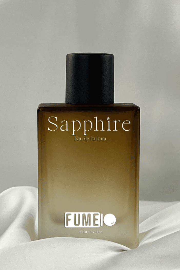 Sapphire eau de parfum bottle — Fumeio unisex fragrance