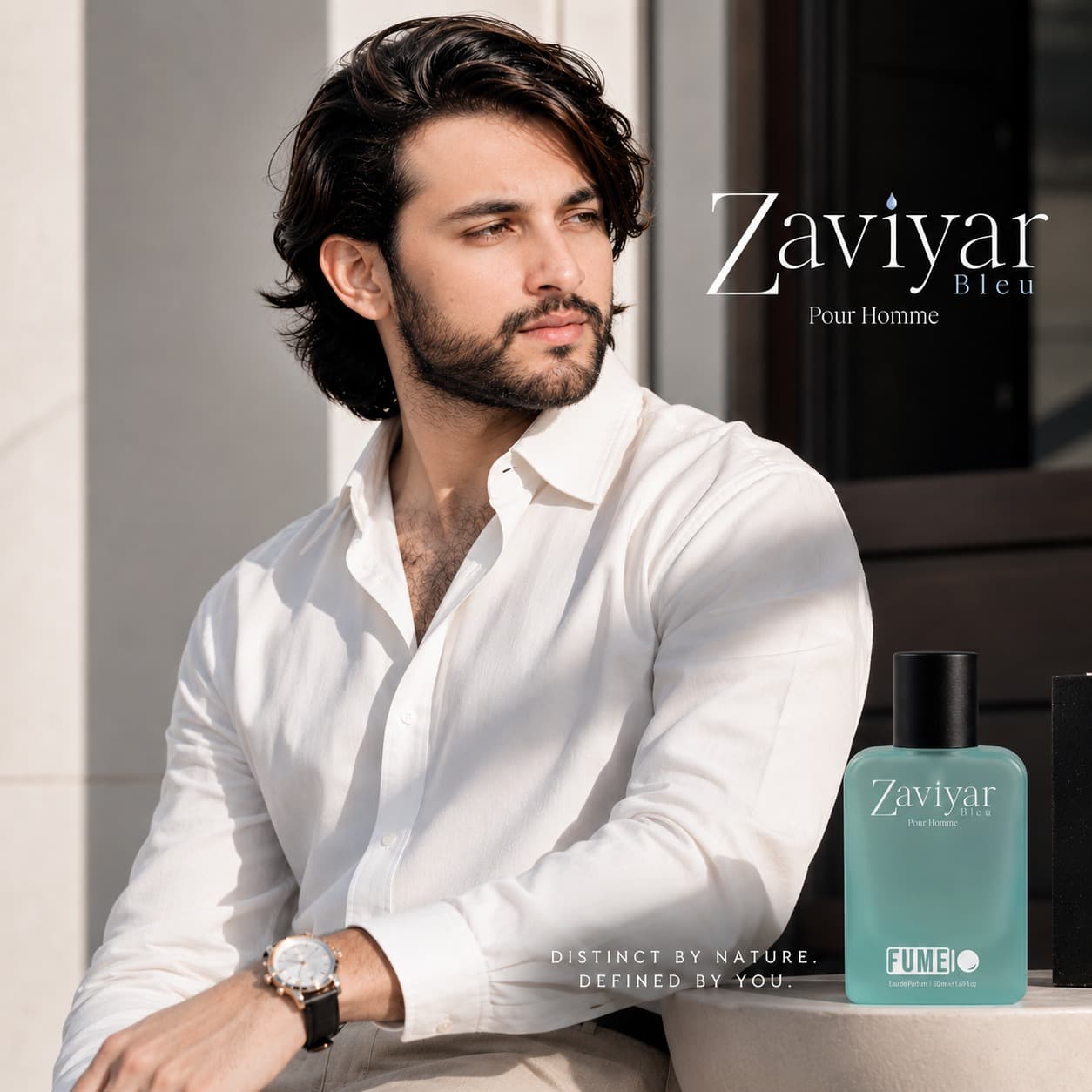Zaviyar eau de parfum bottle — Fumeio male fragrance