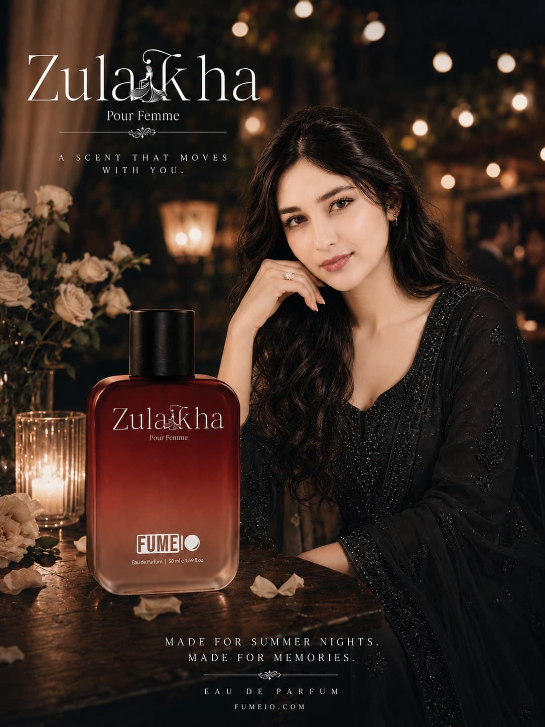 Zulaikha eau de parfum bottle — Fumeio female fragrance